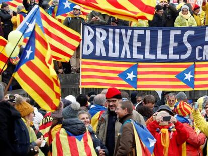 La manifestación a favor de la independencia celebrada en Bruselas el pasado diciembre.