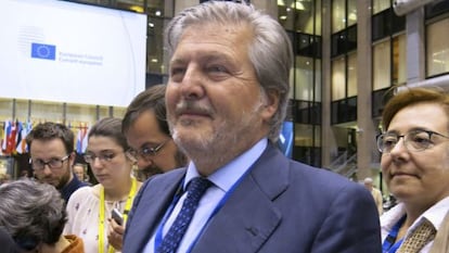Íñigo Méndez de Vigo, en la reunión ayer del Consejo Europeo en Bruselas.