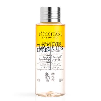 Bifásico para ojos y labios de L’Occitane (19€).