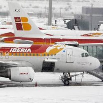 El aeropuerto de Barajas ha cerrado hoy por la nevada