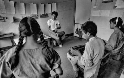 Clase de música en Daleki Primary School.