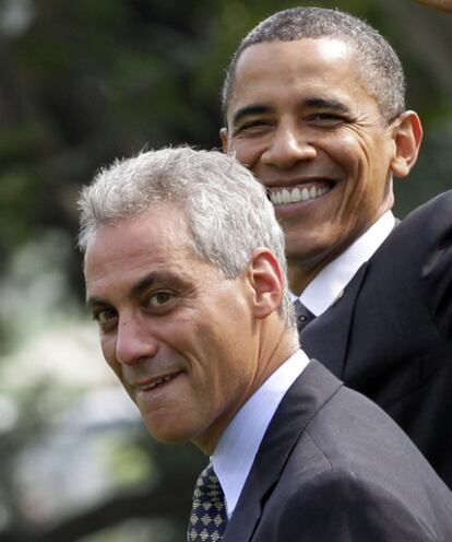 El jefe de Gabinete de la Casa Blanca, Rahm Emanuel, y el presidente de EE UU, Barack Obama, en una fotografía tomada el 24 de agosto de 2010.