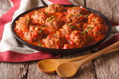 Albóndigas con tomate.