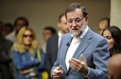 Rajoy en un acto con j&oacute;venes organizado por el PP en Mora (Toledo). 