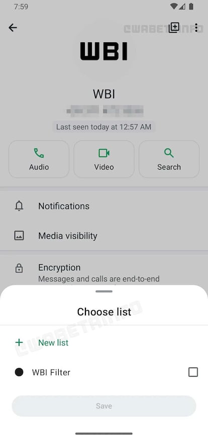 Nueva función para añadir contactos a las Listas en WhatsApp