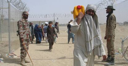 Frontera de Pakistán con Afgnistán, en Chaman, este lunes.