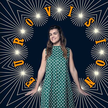 Amaia lleva vestido de Marella.