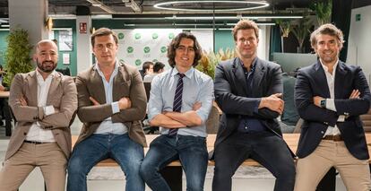 Los socios de Luda. Desde la izquierda: Alejandro Lorenzo, Daniel de Carvajal, Luis Martín, Fernando Segarra y Marcos Alves.