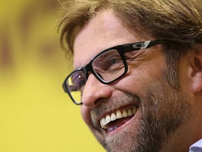 Klopp, durante la rueda de prensa, en Dortmund.