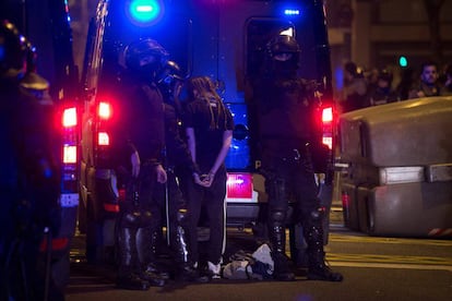 Police detained three during the clashes.