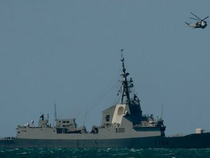 La fragata Mendez Nuñez, de la clase F.100, constuida por el astillero español Navantia con el sistema de combate Aegis.