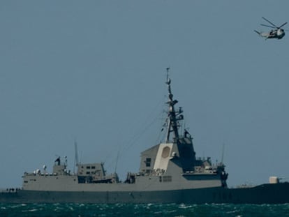 La fragata Mendez Nuñez, de la clase F.100, constuida por el astillero español Navantia con el sistema de combate Aegis.