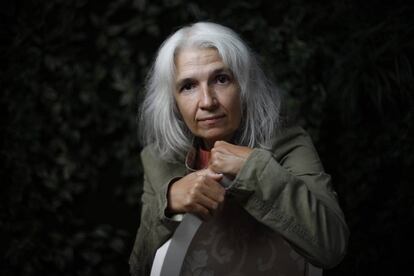 Belén Gopegui, ayer en Madrid.