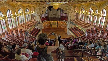 Visites turístiques al Palau de la Música.