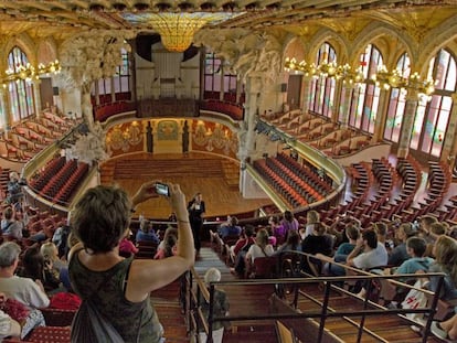 Visites turístiques al Palau de la Música.