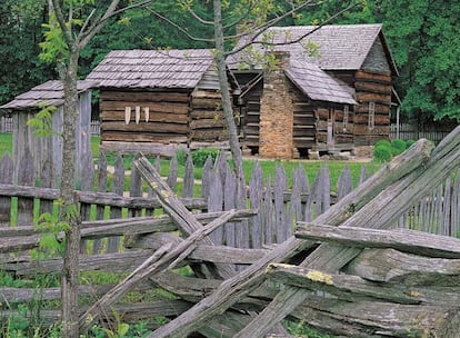 La mayoría de las familias estadounidenses de principios del XIX vivían en cabañas construidas con troncos y acabadas con tejados de pizarra. Es la herencia sueca, que instaló en Delaware la tradición nórdica de construir viviendas de madera, que se extendió hacia el oeste y cuajó.