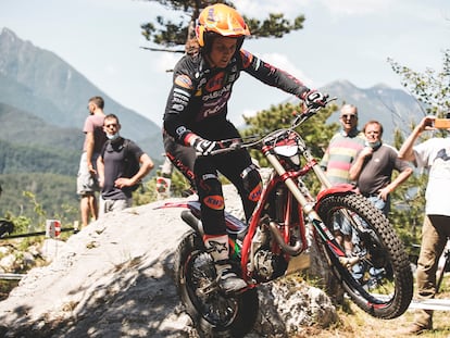 Laia Sanz, en el TrialGP de Italia.