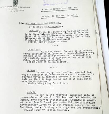 Relatório de 1949 sobre fugitivos “contra os quais se abre fogo”, resultando em sua morte.