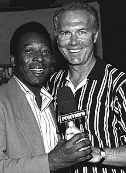 Pelé y Beckenbauer, durante el Mundial de Estados Unidos 94.