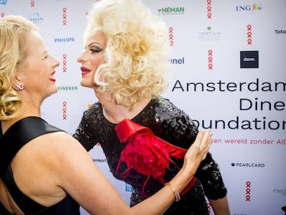 Mabel, a su llegada al photocall de la gala benéfica organizada por la Fundación AmsterdamDiner.