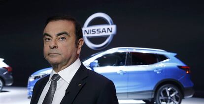 Carlos Ghosn, presidente y CEO de Renault-Nissan, en el Sal&oacute;n del Motor de Ginebra (Suiza), el a&ntilde;o pasado.