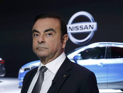 Carlos Ghosn, presidente y CEO de Renault-Nissan, en el Sal&oacute;n del Motor de Ginebra (Suiza), el a&ntilde;o pasado.