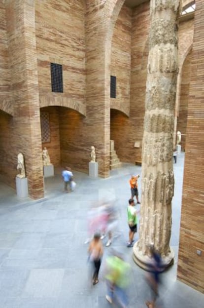 Interior del Museo Nacional de Arte Romano de Mérida, obra de Rafael Moneo.