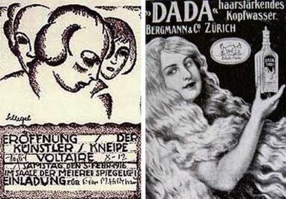 Dos carteles del antiguo Cabaret Voltaire.