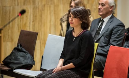 Juana Rivas durante una sesión del juicio.