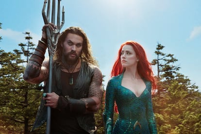 Amber Heard y Jason Momoa, en un fotograma de ‘Aquaman’.