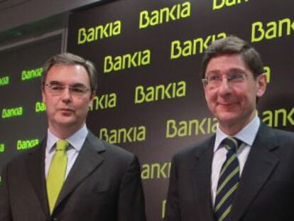 Jos&eacute; Sevilla, consejero delegado de Bankia, y Jos&eacute; Ignacio Goirigolzarri, presidente de la entidad. 