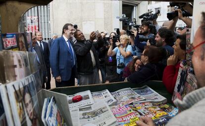 Rajoy durante su visita a Melilla, donde participó en un mitin de su formación, el pasado 3 de diciembre.