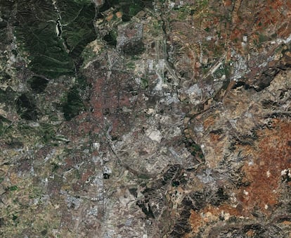 Madrid, en una imagen tomada en noviembre de 2015 por un satélite de la ESA.