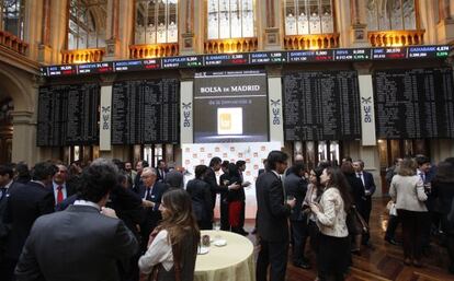 Imagen del estreno de Lar España en Bolsa.