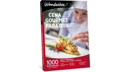 Con la caja de experiencias Cena Gourmet para Dos, de Wonderbox, podrás elegir entre 750 restaurantes diferentes.