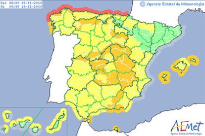 Prácticamente toda España se encuentra en alerta.