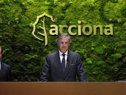 Juan Ignacio (vicepresidente) y José Manuel Entrecanales (presidente), en la junta de accionistas de 2017.