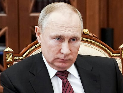 Vladimir Putin durante uma reunião no Kremlin em Moscou, na última quarta-feira.