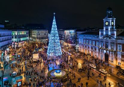 Árbol de Navidad en la Puerta del Sol (Madrid).