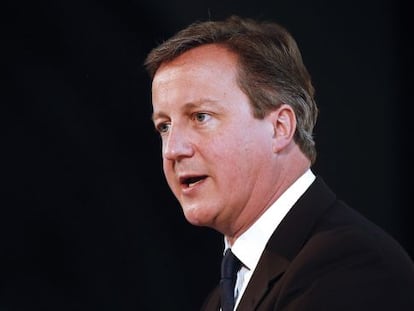 David Cameron, en la conferencia del negocio del juego de la Commonwealth en julio. 