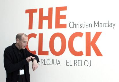 El artista estadounidense Christian Marclay, en la presentaci&oacute;n de &#039;The clock&#039;, el jueves en Bilbao