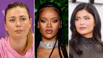 Maria Sharapova, Rihanna y Kylie Jenner.