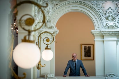 Miguel Ángel Aguilar, el jueves en la sede de la Fiscalía General en Madrid. 