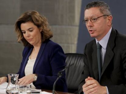 Rueda de prensa tras el Consejo de Ministros.