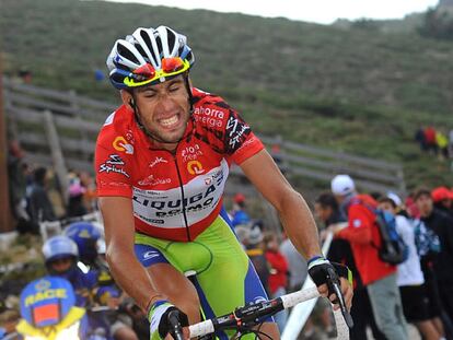 Nibali, durante la subida