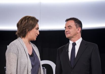 Ada Colau i Alfred Bosch, abans de començar