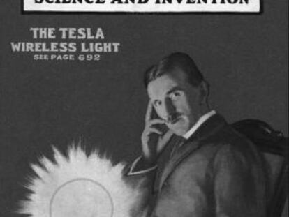Portada de la revista 'Electrical Experimenter' sobre Nikola Tesla.