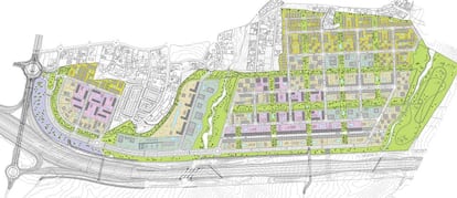 Mapa del futuro barrio de Retamar de la Huerta en Alcórcón (Madrid).