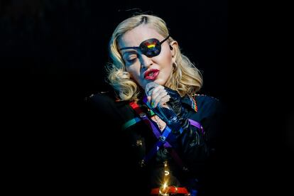 Madonna canta en las fiesta del Orgullo Gay de Nueva York, en junio de 2019.