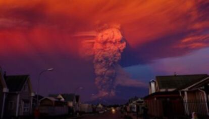 Vista del volcán Calbuco, este miércoles.